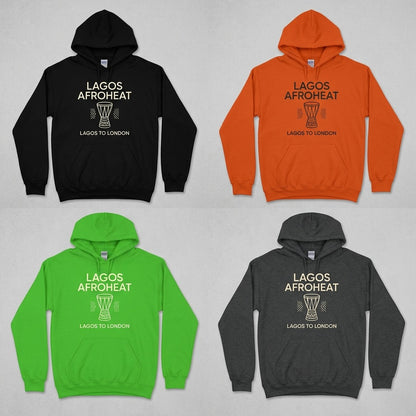 Lagos AfroHeat — Lagos to London Hoodie — design 3