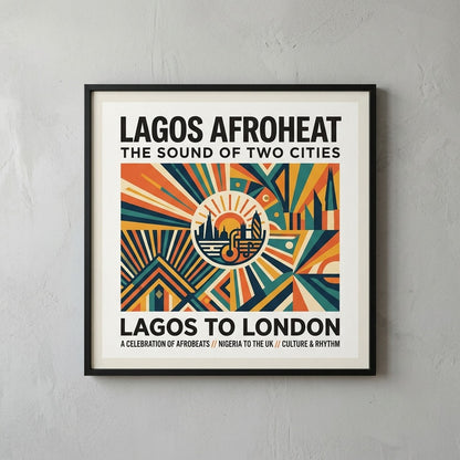 Lagos AfroHeat — Lagos to London Poster — design 2