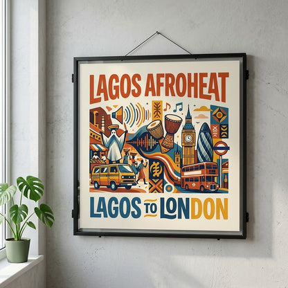 Lagos AfroHeat — Lagos to London Poster — design 3