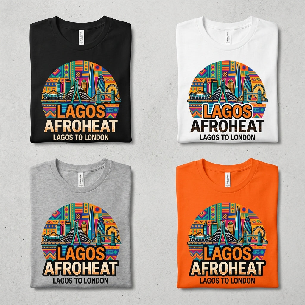 Lagos AfroHeat — Lagos to London Tee — design 2