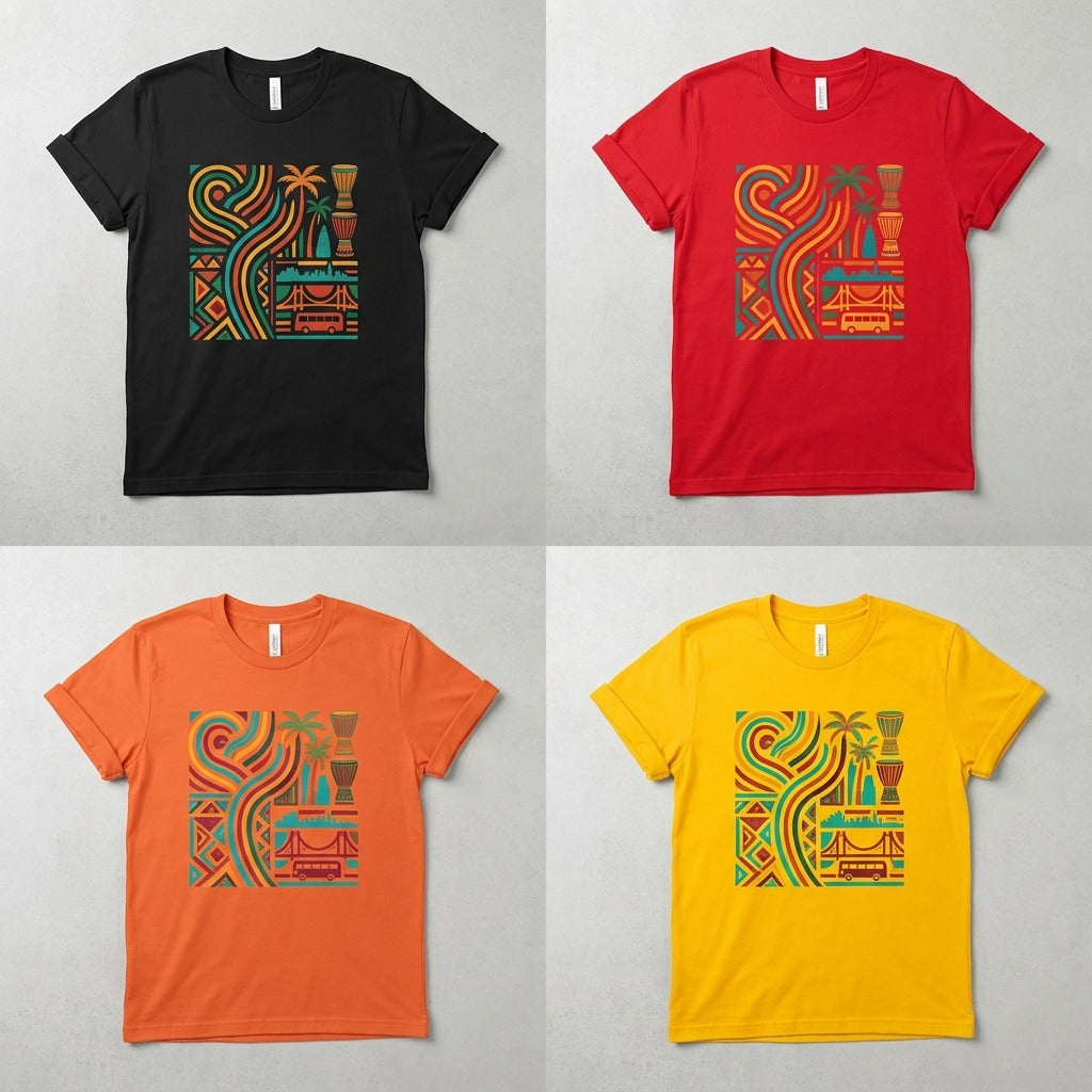 Lagos AfroHeat — Lagos to London Tee — design 2