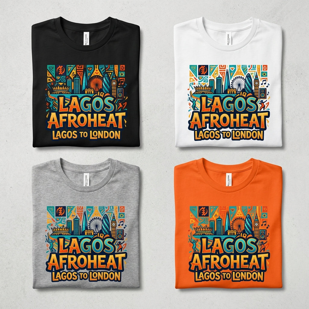 Lagos AfroHeat — Lagos to London Tee — design 3