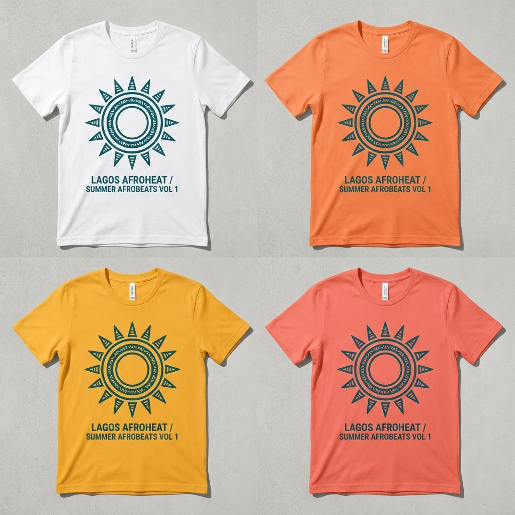 Lagos AfroHeat — Summer Afrobeats : Vol 1 Tee — design 1