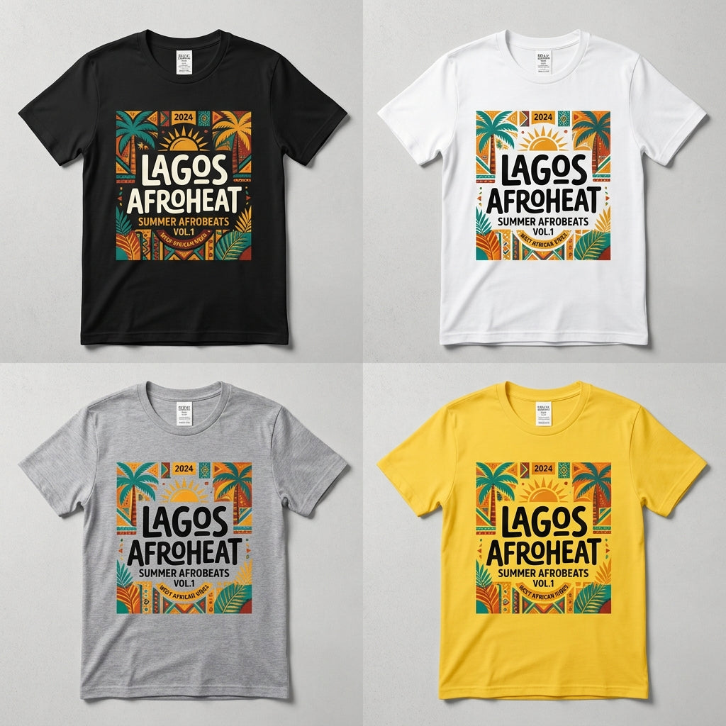 Lagos AfroHeat — Summer Afrobeats : Vol 1 Tee — design 2