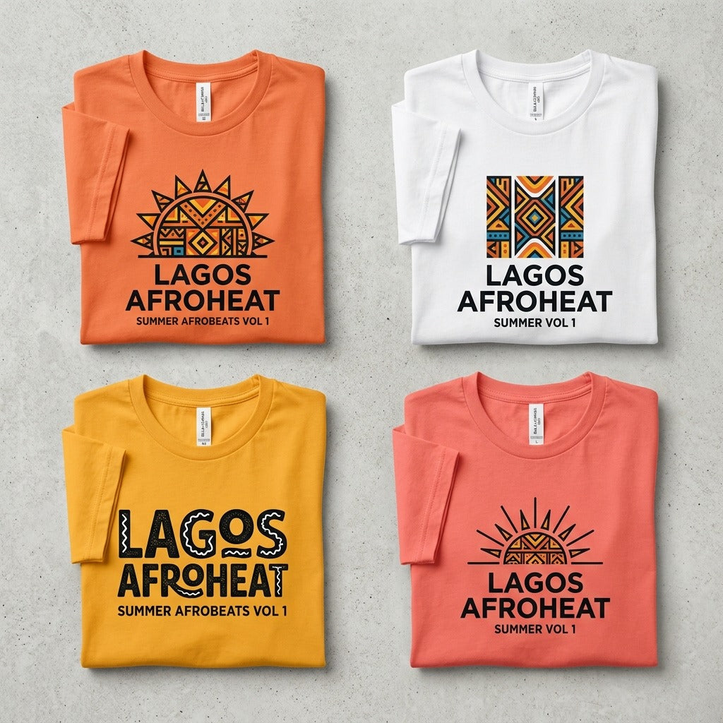 Lagos AfroHeat — Summer Afrobeats : Vol 1 Tee — design 2