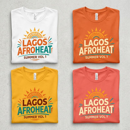 Lagos AfroHeat — Summer Afrobeats : Vol 1 Tee — design 3
