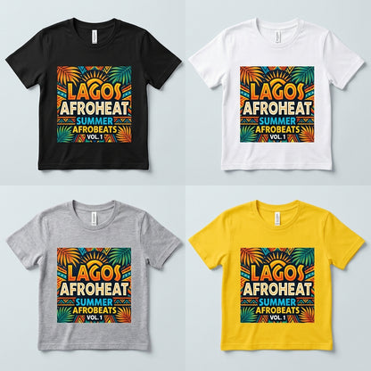 Lagos AfroHeat — Summer Afrobeats : Vol 1 Tee — design 3