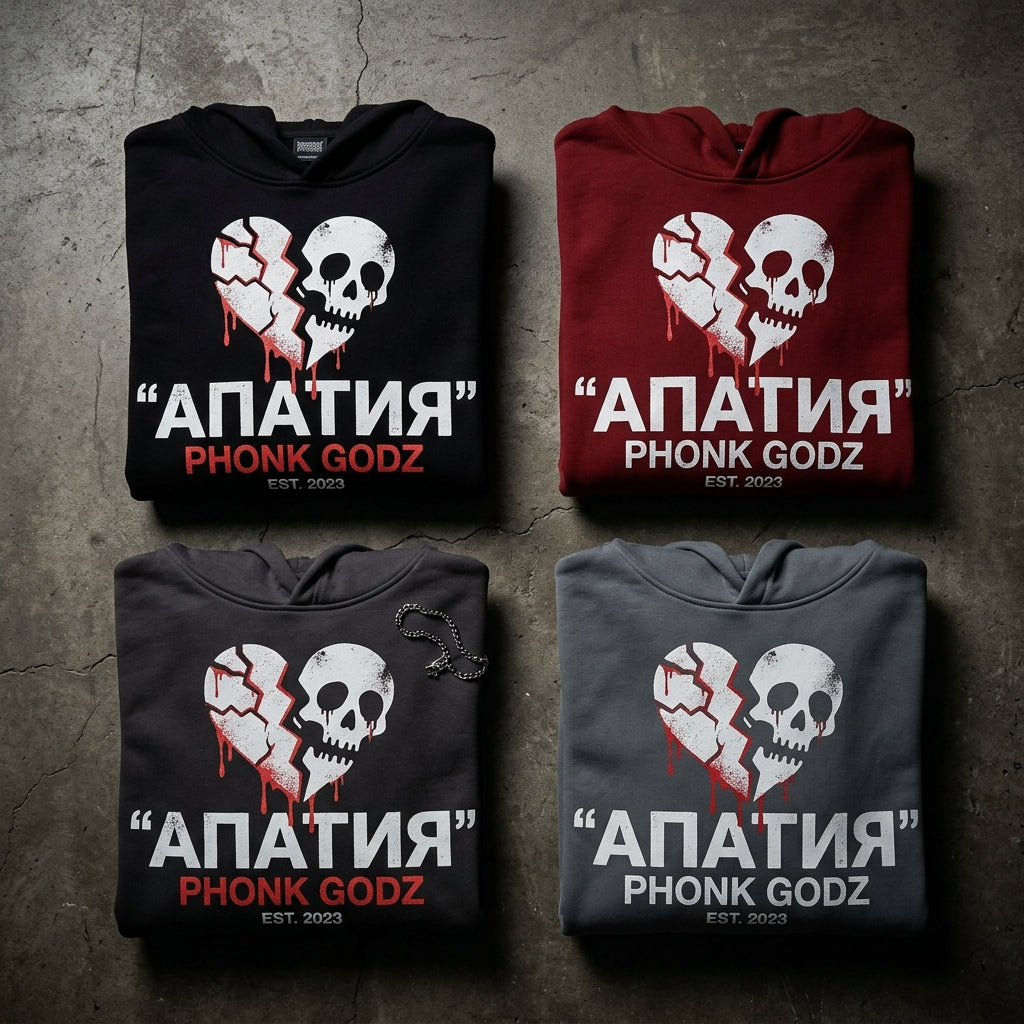 Phonk Godz — A P A T H Y Hoodie — design 2