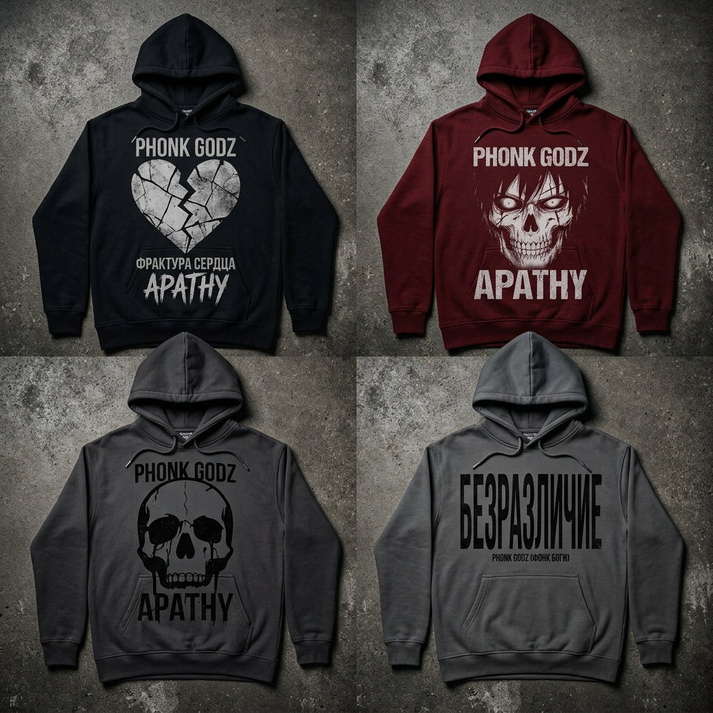 Phonk Godz — A P A T H Y Hoodie — design 3