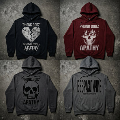 Phonk Godz — A P A T H Y Hoodie — design 3