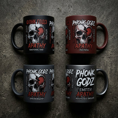 Phonk Godz — A P A T H Y Mug — design 1