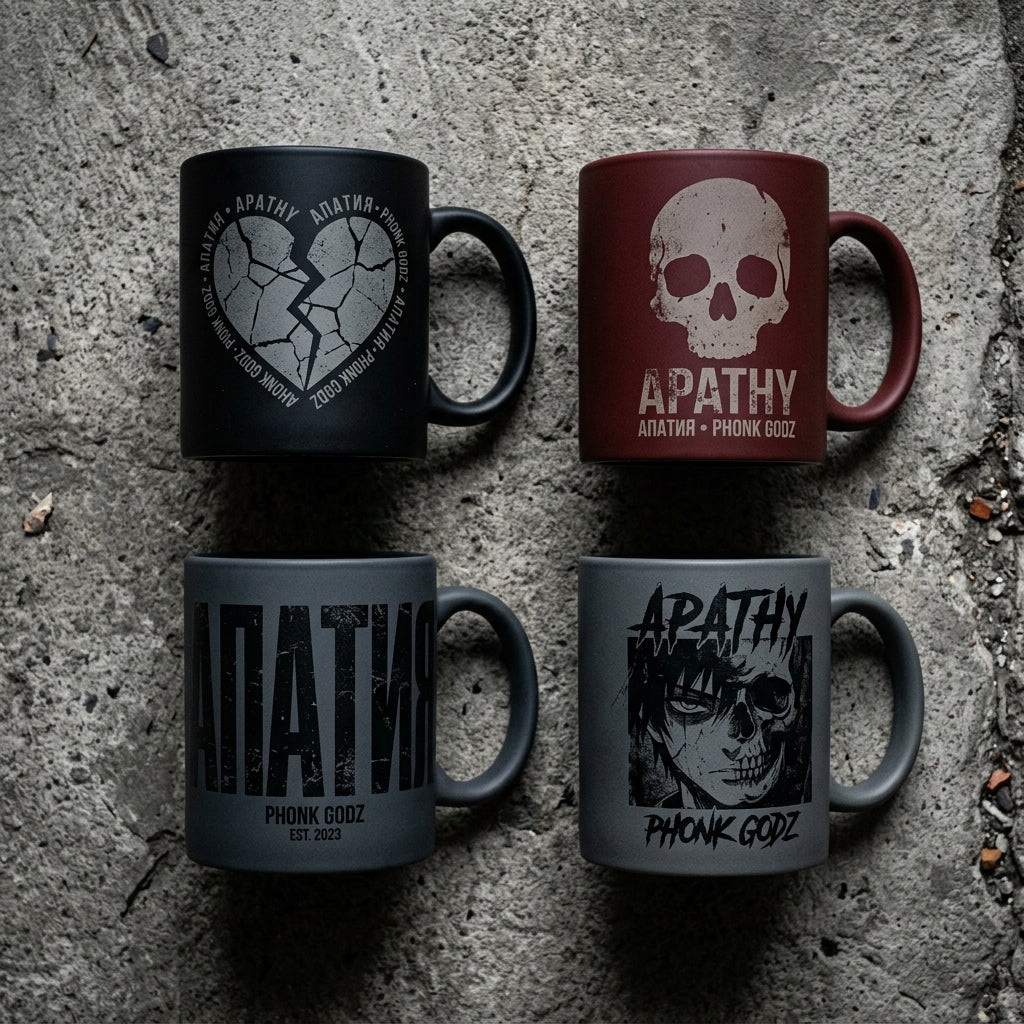 Phonk Godz — A P A T H Y Mug — design 2