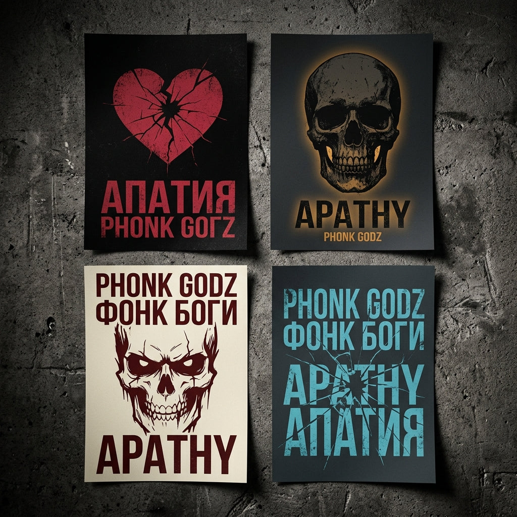 Phonk Godz — A P A T H Y Poster — design 3