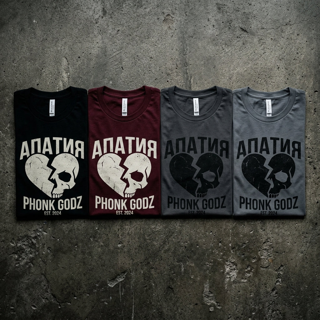 Phonk Godz — A P A T H Y Tee — design 2