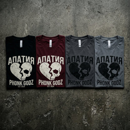 Phonk Godz — A P A T H Y Tee — design 2