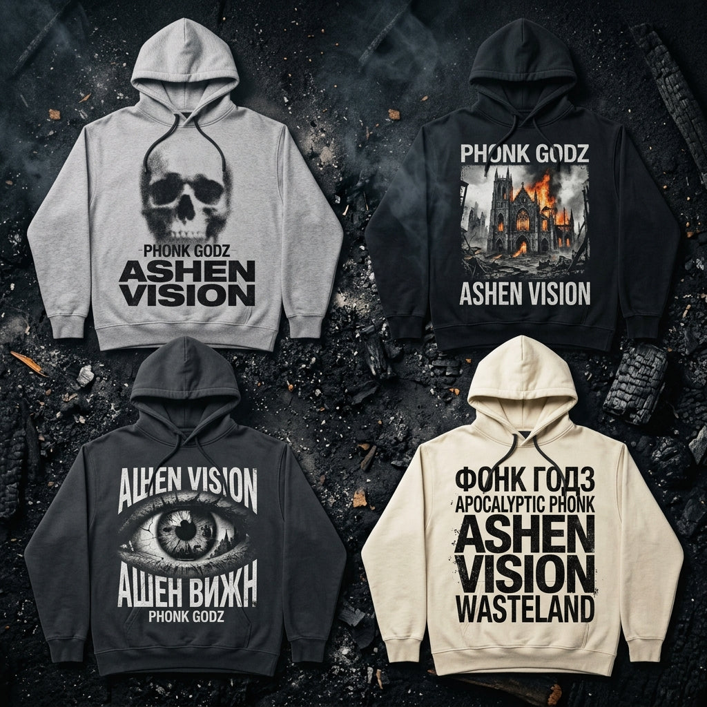 Phonk Godz — ASHEN VISION Hoodie — design 1