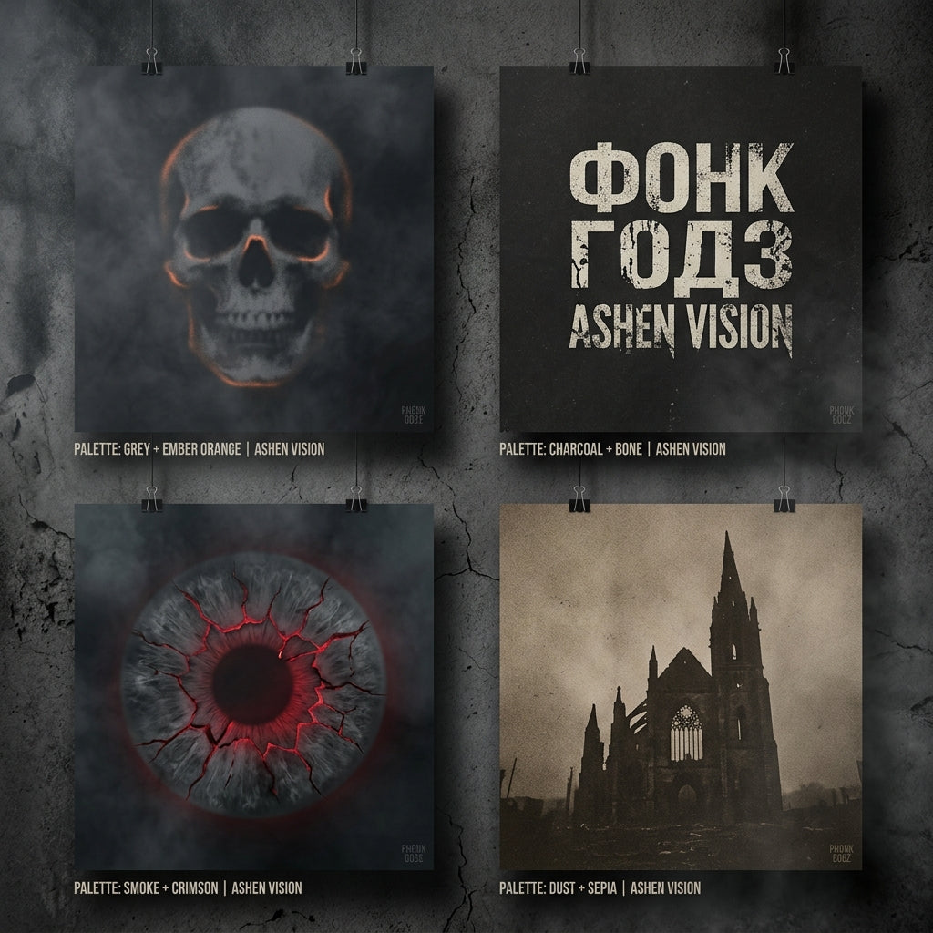 Phonk Godz — ASHEN VISION Poster mockup
