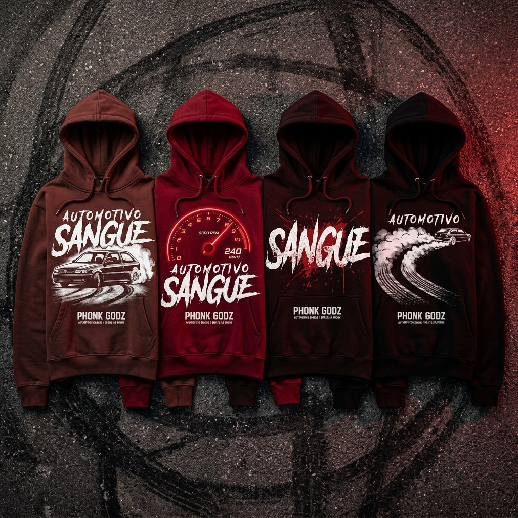 Phonk Godz — Automotivo Sangue Hoodie mockup