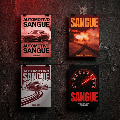 Phonk Godz — Automotivo Sangue Poster — design 2