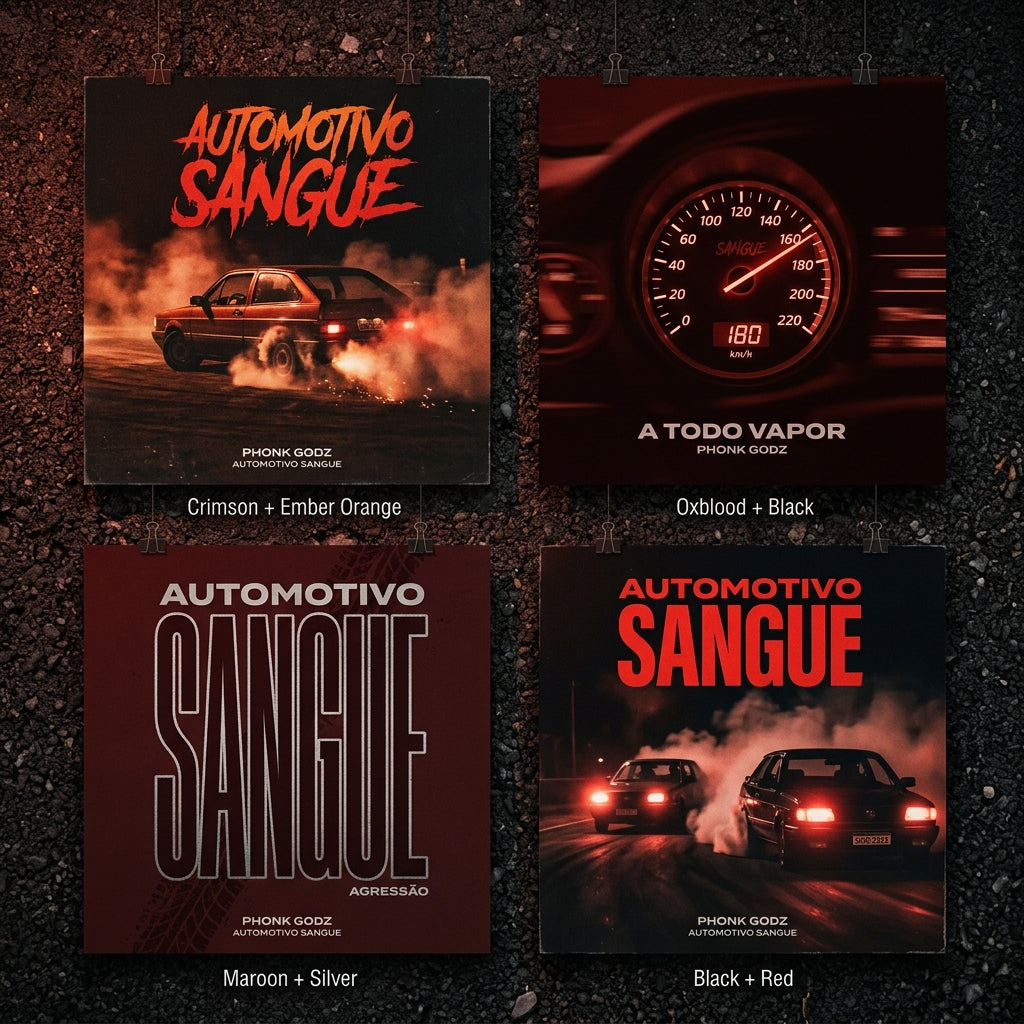 Phonk Godz — Automotivo Sangue Poster — design 3