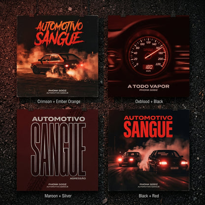 Phonk Godz — Automotivo Sangue Poster — design 3