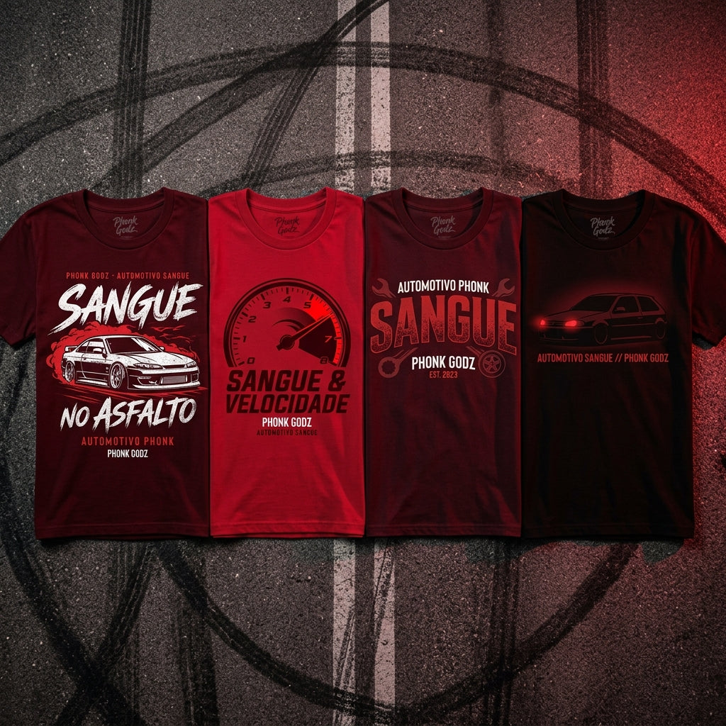 Phonk Godz — Automotivo Sangue Tee mockup