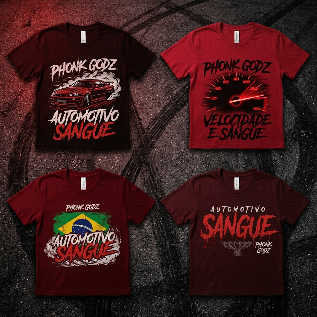 Phonk Godz — Automotivo Sangue Tee — design 2