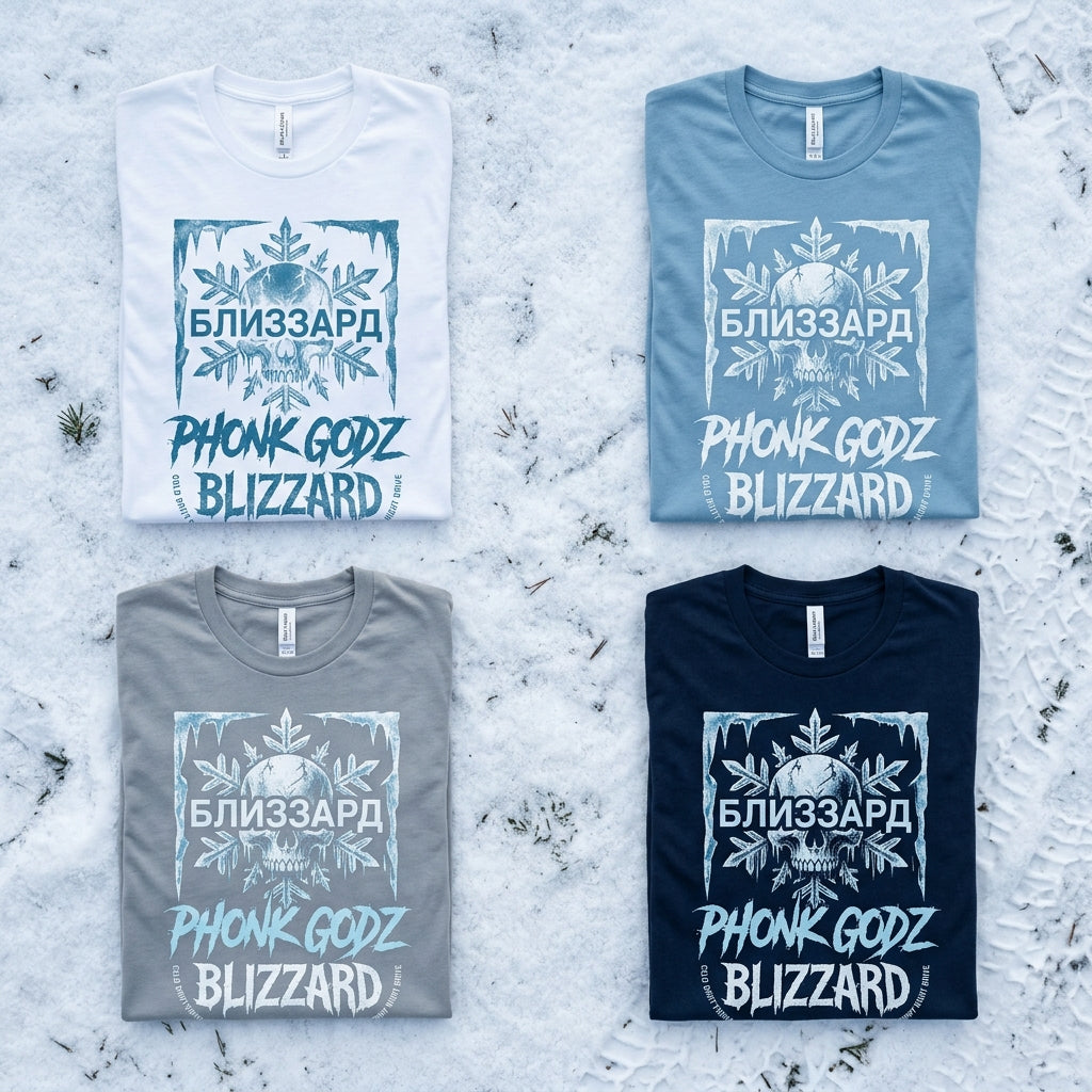 Phonk Godz — B L I Z Z A R D Tee — design 2