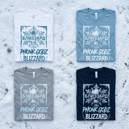 Phonk Godz — B L I Z Z A R D Tee — design 2