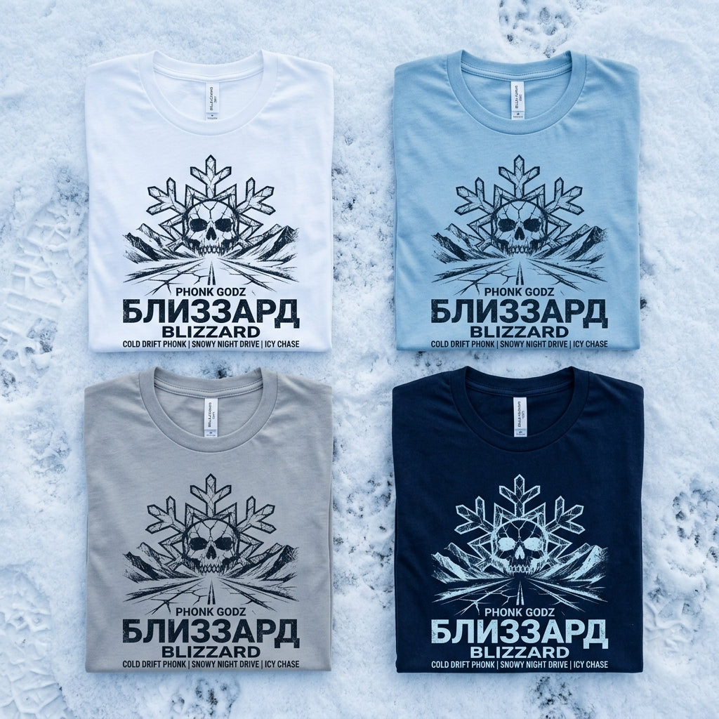 Phonk Godz — B L I Z Z A R D Tee — design 3