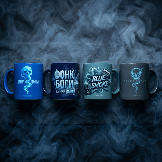 Phonk Godz — B L U E S M O K E Mug — design 1