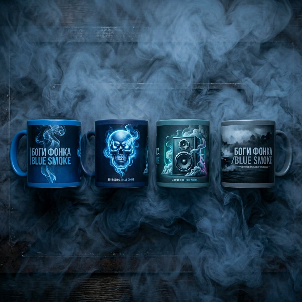 Phonk Godz — B L U E S M O K E Mug — design 2