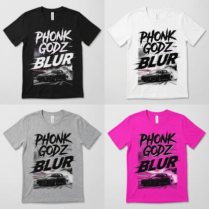 Phonk Godz — B L U R Tee — design 3