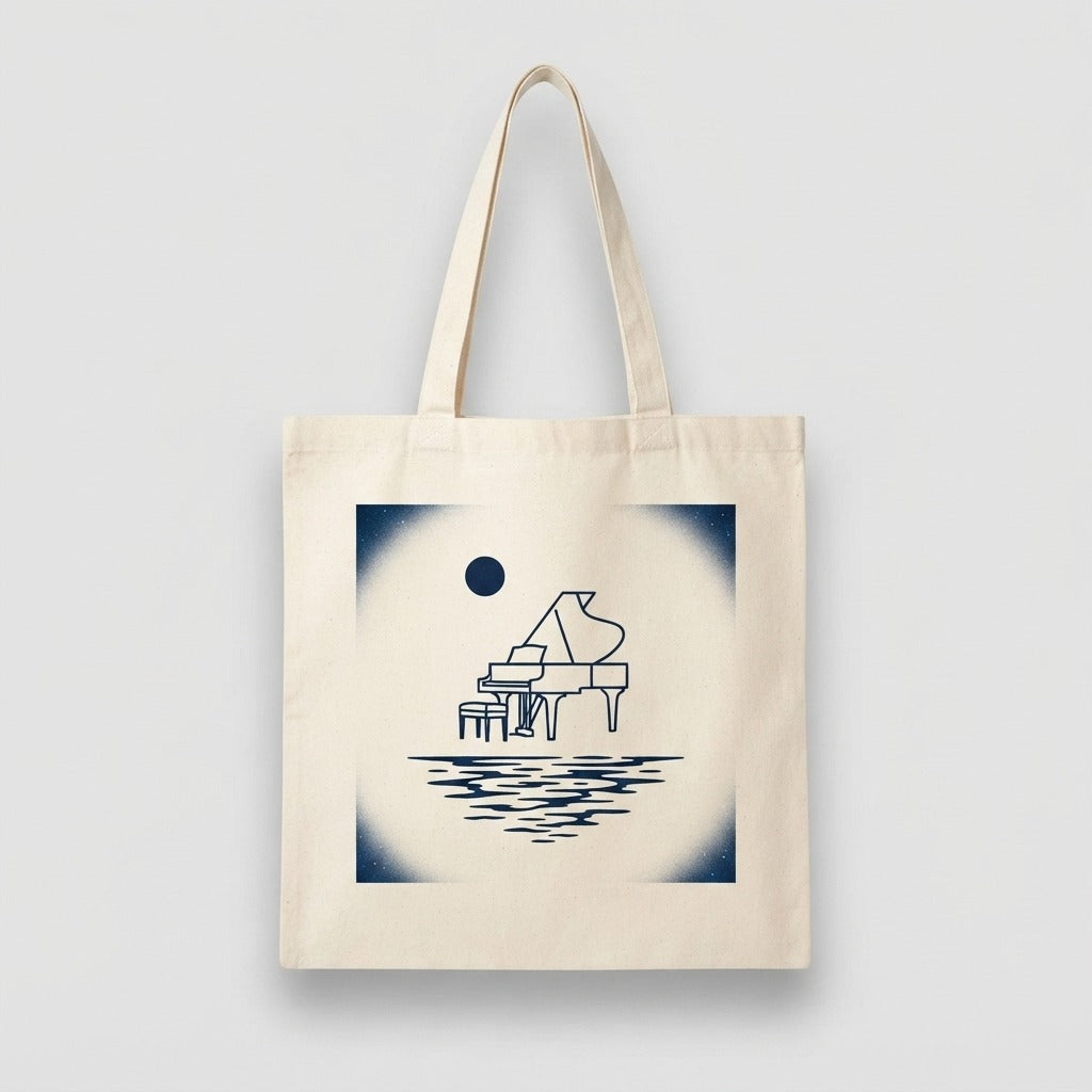 calm piano nights in stillness pillow