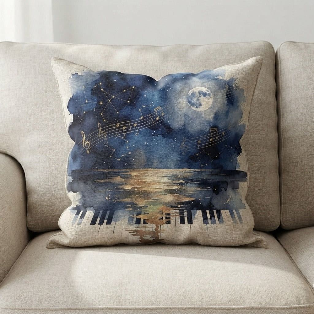 calm piano nights moonlit melodies poster