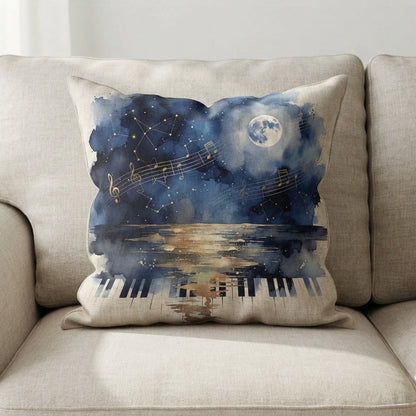 calm piano nights moonlit melodies poster