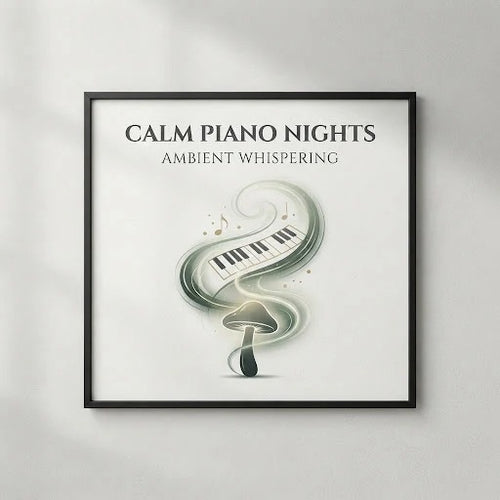 Calm Piano Nights — Softly Falls the Night Poster