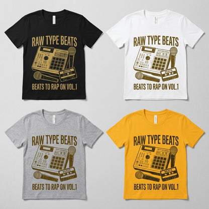 Raw Type Beats — Beats to Rap on : Vol. 1 Tee — design 3
