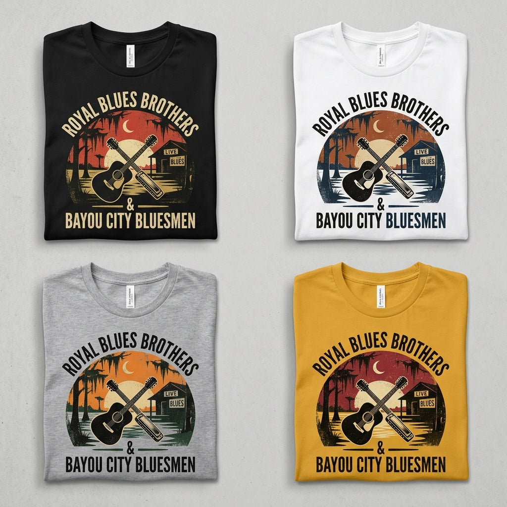 Royal Blues Brothers — Bayou City Bluesmen Tee — design 3