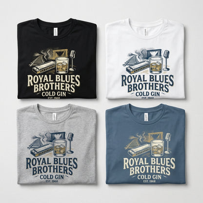 Royal Blues Brothers — Cold Gin Tee — design 2