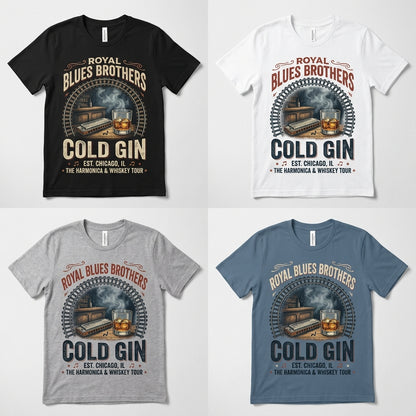 Royal Blues Brothers — Cold Gin Tee — design 3