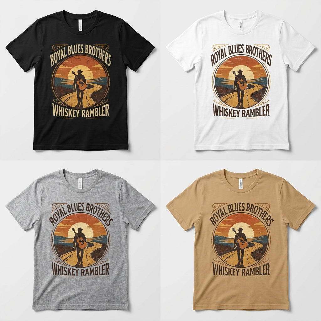 Royal Blues Brothers — Whiskey Rambler Tee — design 3