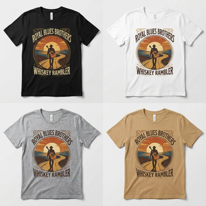 Royal Blues Brothers — Whiskey Rambler Tee — design 3