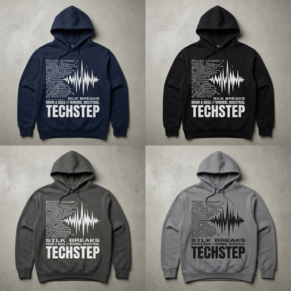 Silk Breaks — Techstep Hoodie — design 1
