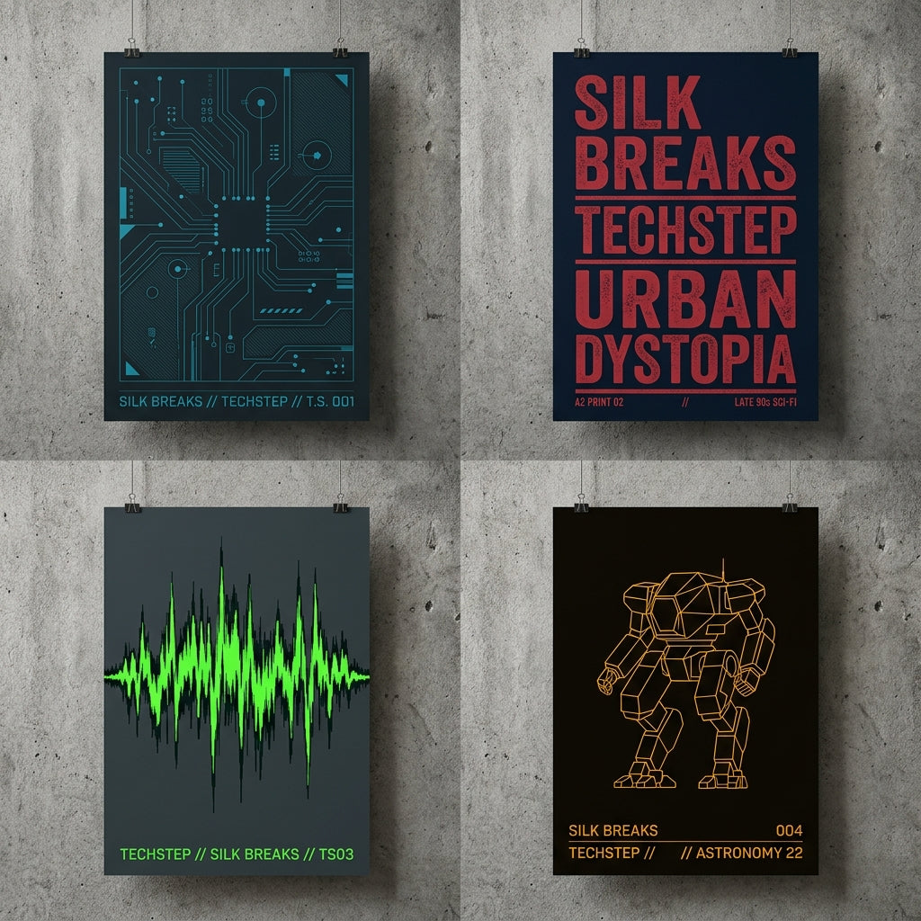 Silk Breaks — Techstep Poster — design 1
