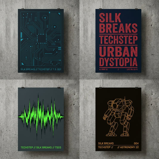 Silk Breaks — Techstep Poster — design 1