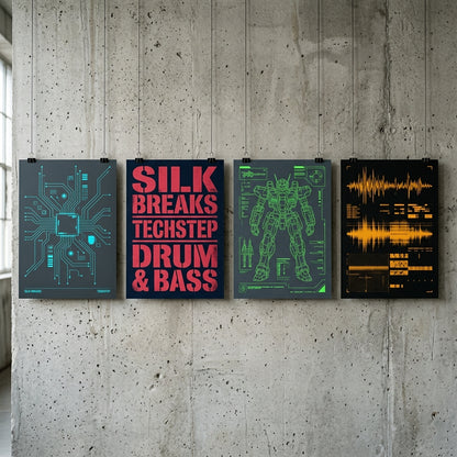 Silk Breaks — Techstep Poster — design 3
