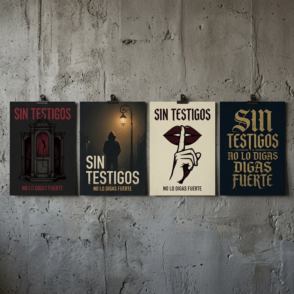 Sin Testigos — No Lo Digas Fuerte Poster — design 2