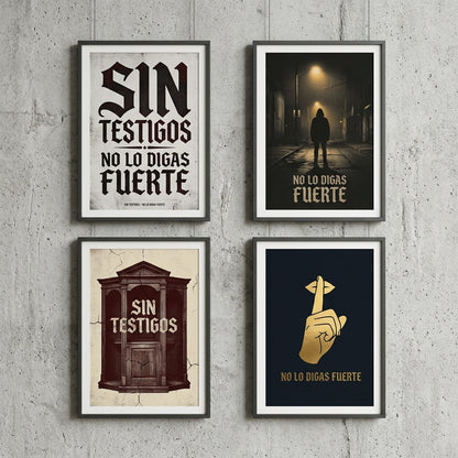 Sin Testigos — No Lo Digas Fuerte Poster — design 3