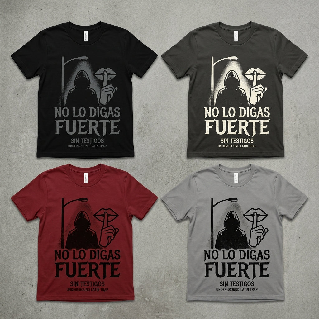 Sin Testigos — No Lo Digas Fuerte Tee — design 1